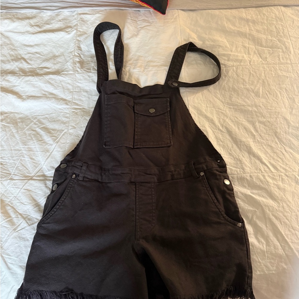 Black Denim Overalls for Women